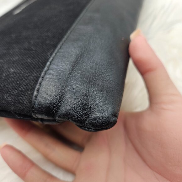 Balenciaga Black Canvas and Leather Medium Pouch - Picture 10 of 17